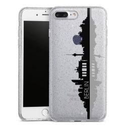 Silikon Glitter Case transparent-silber