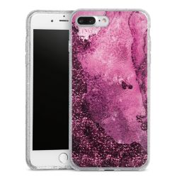 Silicone Glitter Case silver glitter