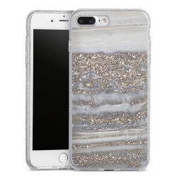 Silicone Glitter Case silver glitter