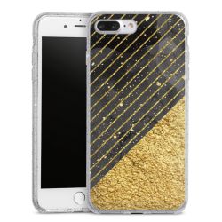 Silicone Glitter Case silver glitter