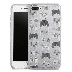 Silicone Glitter Case silver glitter