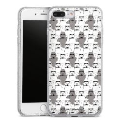 Silicone Glitter Case silver glitter