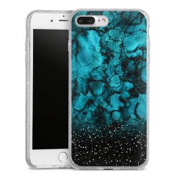 Silicone Glitter Case silver glitter