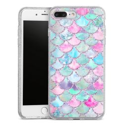 Silicone Glitter Case silver glitter