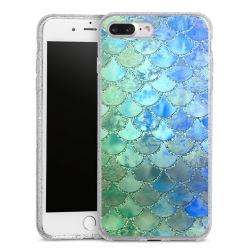 Silicone Glitter Case silver glitter