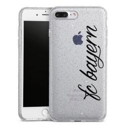 Silicone Glitter Case silver glitter