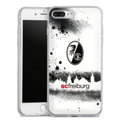 Silikon Glitter Case transparent-silber