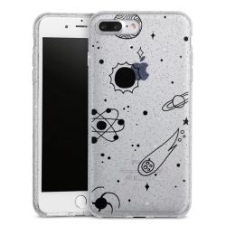 Silicone Glitter Case silver glitter