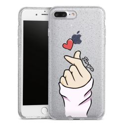 Silikon Glitter Case transparent-silber