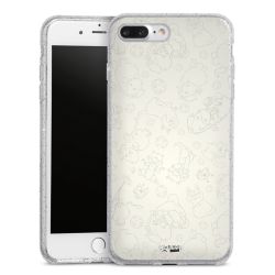 Silikon Glitter Case transparent-silber