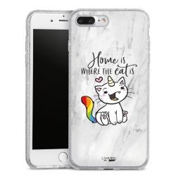 Silikon Glitter Case transparent-silber