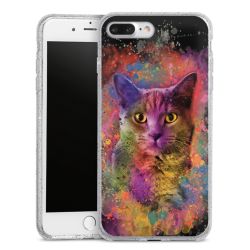 Silikon Glitter Case transparent-silber