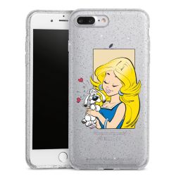 Silikon Glitter Case transparent-silber