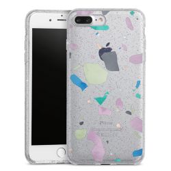 Silicone Glitter Case silver glitter