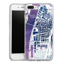 Silikon Glitter Case transparent-silber