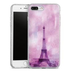 Silikon Glitter Case transparent-silber