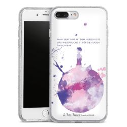 Silikon Glitter Case transparent-silber