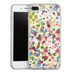 Silicone Glitter Case silver glitter