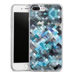 Silicone Glitter Case silver glitter