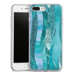 Silicone Glitter Case silver glitter