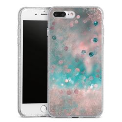 Silicone Glitter Case silver glitter