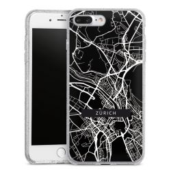 Silikon Glitter Case transparent-silber