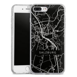 Silikon Glitter Case transparent-silber