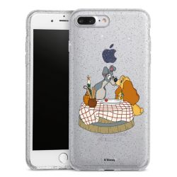 Silikon Glitter Case transparent-silber