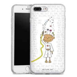 Silikon Glitter Case transparent-silber