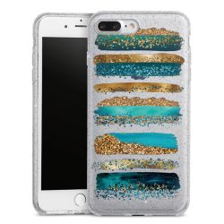 Silicone Glitter Case silver glitter