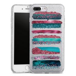 Silicone Glitter Case silver glitter