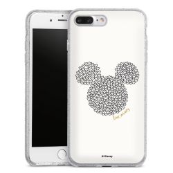 Silicone Glitter Case silver glitter