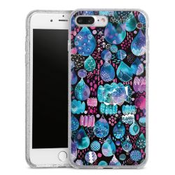 Silicone Glitter Case silver glitter