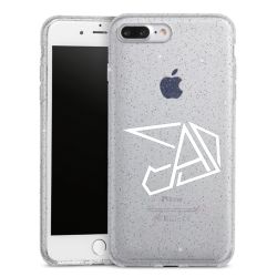 Silikon Glitter Case transparent-silber