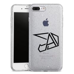 Silikon Glitter Case transparent-silber