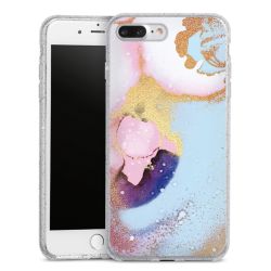 Silicone Glitter Case silver glitter