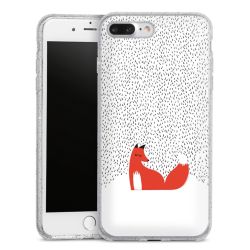 Silicone Glitter Case silver glitter