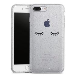 Silicone Glitter Case silver glitter