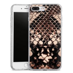 Silicone Glitter Case silver glitter