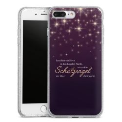 Silikon Glitter Case transparent-silber