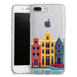 Silicone Glitter Case silver glitter