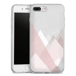 Silicone Glitter Case silver glitter