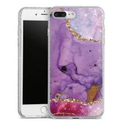 Silicone Glitter Case silver glitter