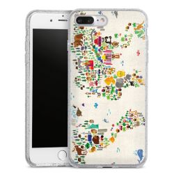 Silikon Glitter Case transparent-silber