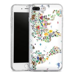 Silikon Glitter Case transparent-silber