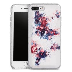 Silikon Glitter Case transparent-silber