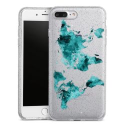 Silicone Glitter Case silver glitter