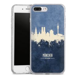 Silikon Glitter Case transparent-silber