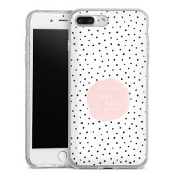 Silicone Glitter Case silver glitter