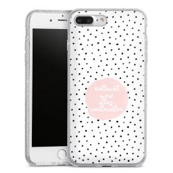 Silikon Glitter Case transparent-silber